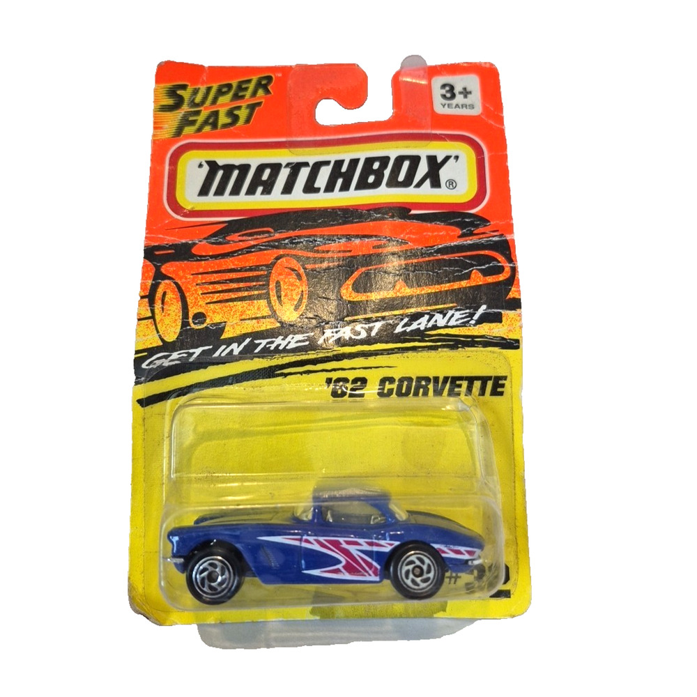 Matchbox #32 Corvette Blue 1994 T37 '62 Damage to Packaging